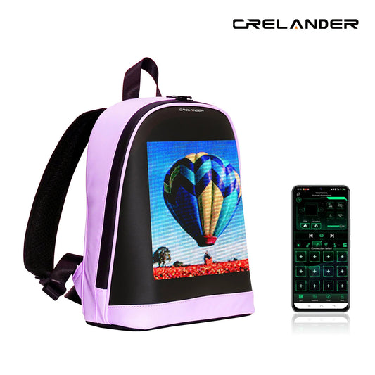Cartable Crelander T7 Mini LED sac à dos enfants bluetooth Rose